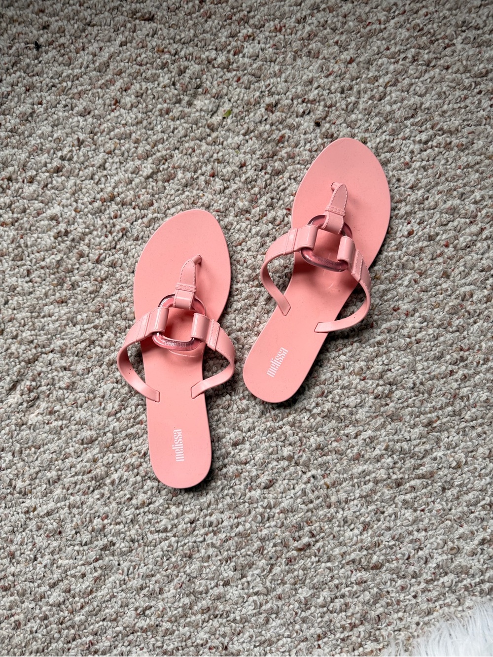 Melissa Pink T-Strap Buckle Sandals